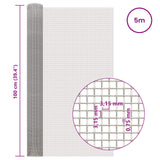 Rete per schermatura 100 x 500 cm 6 Mesh Argento