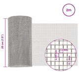 Rete per schermatura 20 x 200 cm 8 Mesh Argento