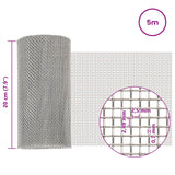 Rete per schermatura 20 x 500 cm 8 Mesh Argento