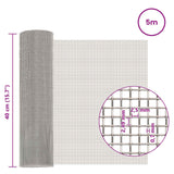 Rete per schermatura 40 x 500 cm 8 Mesh Argento