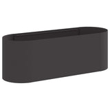 Letto rialzato da giardino Nero 120 x 40 x 40 cm Acciaio