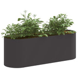 Letto rialzato da giardino Nero 120 x 40 x 40 cm Acciaio
