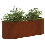 Letto rialzato da giardino Acciaio Corten 120 x 40 x 40 cm