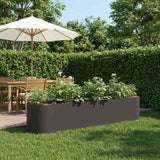 Letto rialzato da giardino Nero 200 x 40 x 40 cm