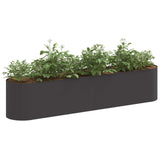 Letto rialzato da giardino Nero 200 x 40 x 40 cm