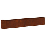 Letto rialzato da giardino Acciaio Corten 280 x 40 x 40 cm