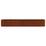 Letto rialzato da giardino Acciaio Corten 280 x 40 x 40 cm
