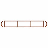 Letto rialzato da giardino Acciaio Corten 280 x 40 x 40 cm