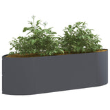 Letto rialzato da giardino Antracite 140 x 40 x 40 cm Acciaio
