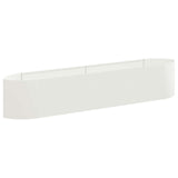 Letto rialzato da giardino Bianco 220 x 40 x 40 cm Acciaio