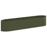 Letto rialzato da giardino Verde Oliva 220 x 40 x 40 cm Acciaio