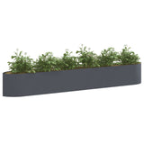 Letto rialzato da giardino Antracite 300 x 40 x 40 cm Acciaio