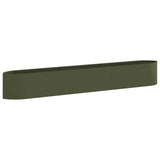 Letto rialzato da giardino Verde Oliva 300 x 40 x 40 cm Acciaio