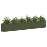 Letto rialzato da giardino Verde Oliva 300 x 40 x 40 cm Acciaio