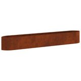 Letto rialzato da giardino Acciaio Corten 300 x 40 x 40 cm