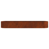 Letto rialzato da giardino Acciaio Corten 300 x 40 x 40 cm