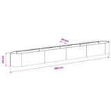 Letto rialzato da giardino Antracite 380 x 40 x 40 cm Acciaio