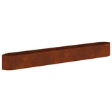 Letto rialzato da giardino Acciaio Corten 380 x 40 x 40 cm