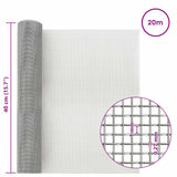 Rete per schermatura 40 x 2000 cm 20 Mesh Argento