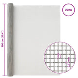 Rete per schermatura 100 x 2000 cm 20 Mesh Argento