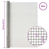 Rete per schermatura 120 x 2000 cm 20 Mesh Argento