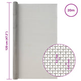 Rete per schermatura 120 x 2000 cm 30 Mesh Argento