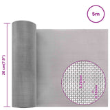Rete per schermatura 20 x 500 cm 60 Mesh Argento