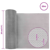 Rete per schermatura 20 x 2000 cm 60 Mesh Argento