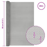 Rete per schermatura 80 x 2000 cm 60 Mesh Argento