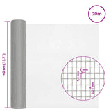 Rete per schermatura 40 x 2000 cm 18 Mesh Argento