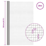 Rete per schermatura 120 x 2000 cm 18 Mesh Argento