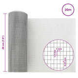 Rete per schermatura 20 x 2000 cm 18 Mesh Argento