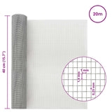 Rete per schermatura 40 x 2000 cm 18 Mesh Argento