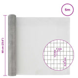 Rete per schermatura 60 x 500 cm 18 Mesh Argento