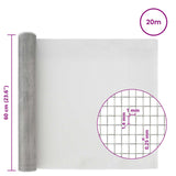 Rete per schermatura 60 x 2000 cm 18 Mesh Argento