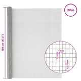 Rete per schermatura 120 x 2000 cm 18 Mesh Argento