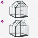 Serra da Giardino con porta Antracite 183,5 x 243,5 x 207 cm