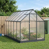 Serra da Giardino con porta Antracite 183,5 x 363,5 x 207 cm