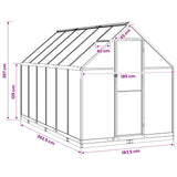 Serra da Giardino con porta Antracite 183,5 x 363,5 x 207 cm