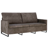 Set di divani 2 pcs Grigio Scuro Tessuto scamosciato sintetico