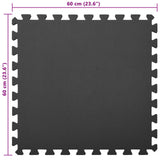 Tappetino per piscina 24 pcs Nero 8,64  Schiuma EVA