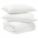 Set di Piumoni con cuscino 2 pcs Bianco Fibra di bambù
