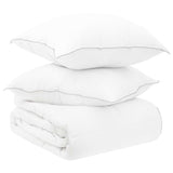 Set di Piumoni con cuscino 2 pcs Bianco Fibra di bambù