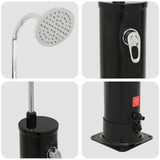 Doccia Solare con Testa Doccia PVC, ABS, Lega di zinco Nero