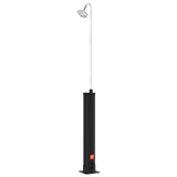 Doccia Solare con Testa Doccia PVC, ABS, Lega di zinco Nero