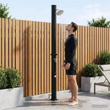Doccia solare con testa doccia e rubinetto 20 l Nero