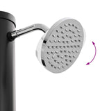Doccia solare con testa doccia e rubinetto 20 l Nero