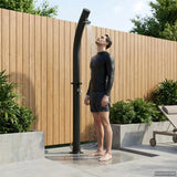 Doccia Solare con Doccetta PVC, ABS, Lega di zinco Nero