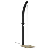Doccia Solare con Doccetta PVC, ABS, Lega di zinco Nero