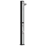 Doccia solare con testa doccia e rubinetto 40 l Nero e Argento